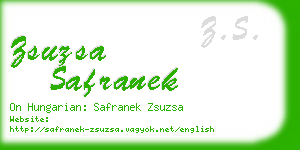 zsuzsa safranek business card